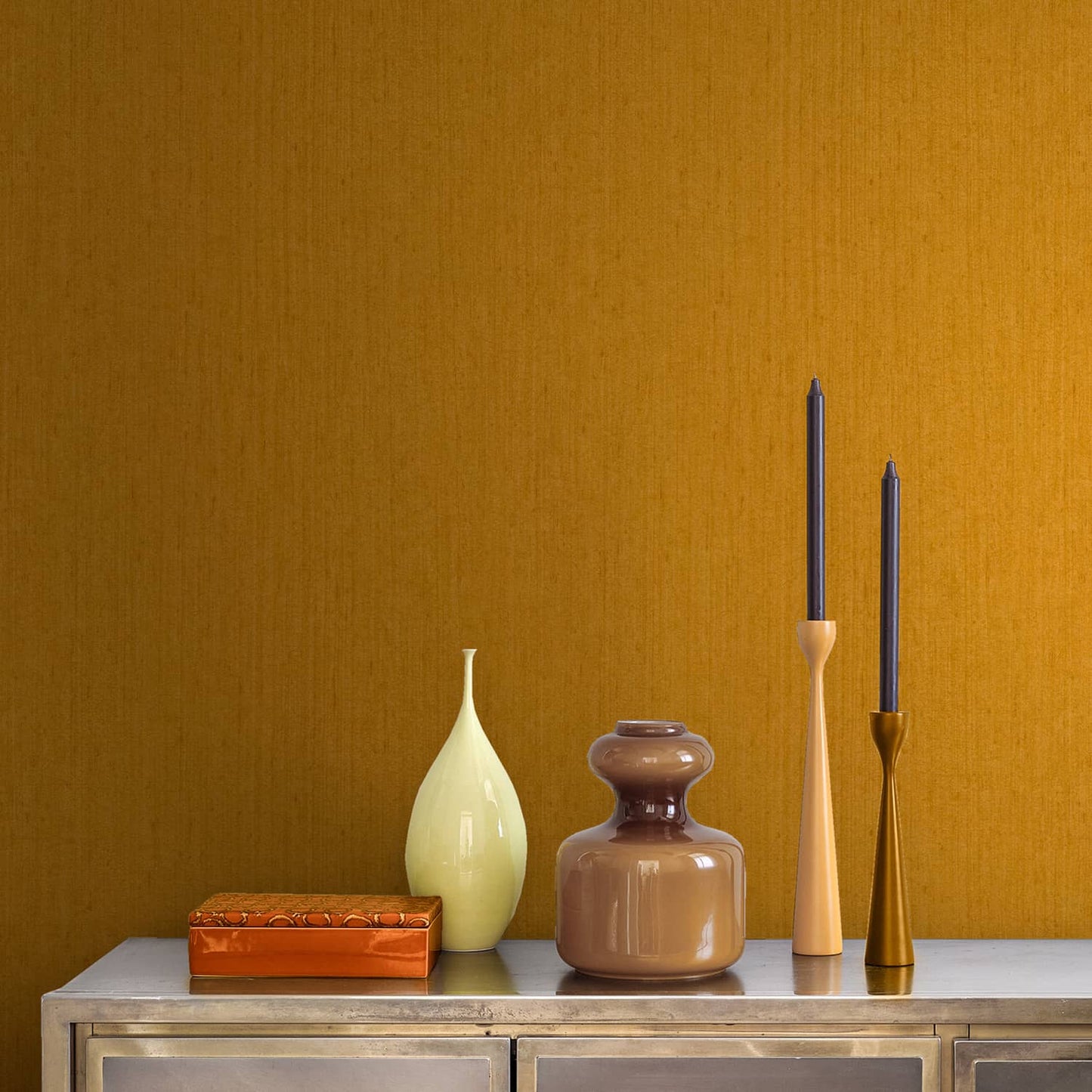 120404 - Tisbury Wallpaper - Yellow Ochre - Clarissa Hulse