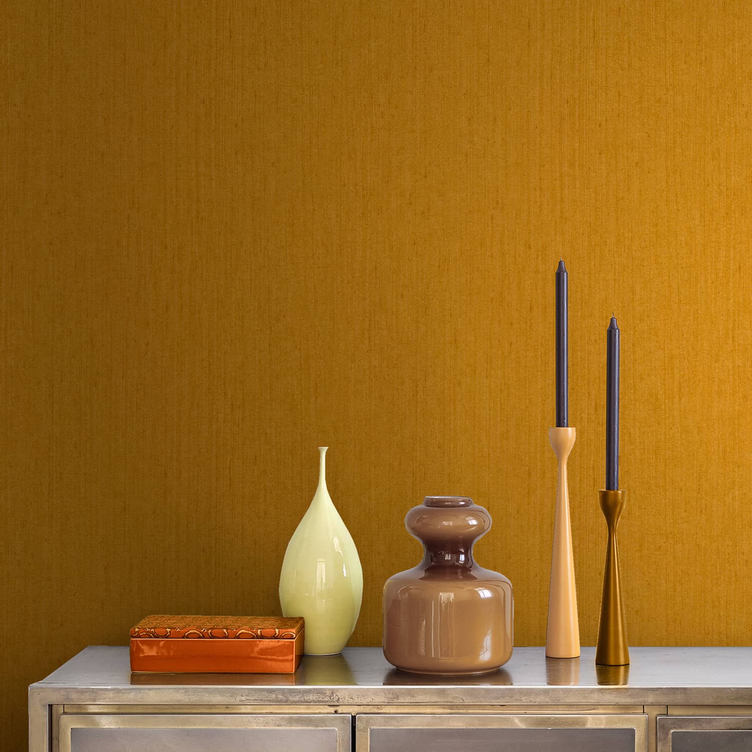 120404 - Tisbury Wallpaper - Yellow Ochre - Clarissa Hulse