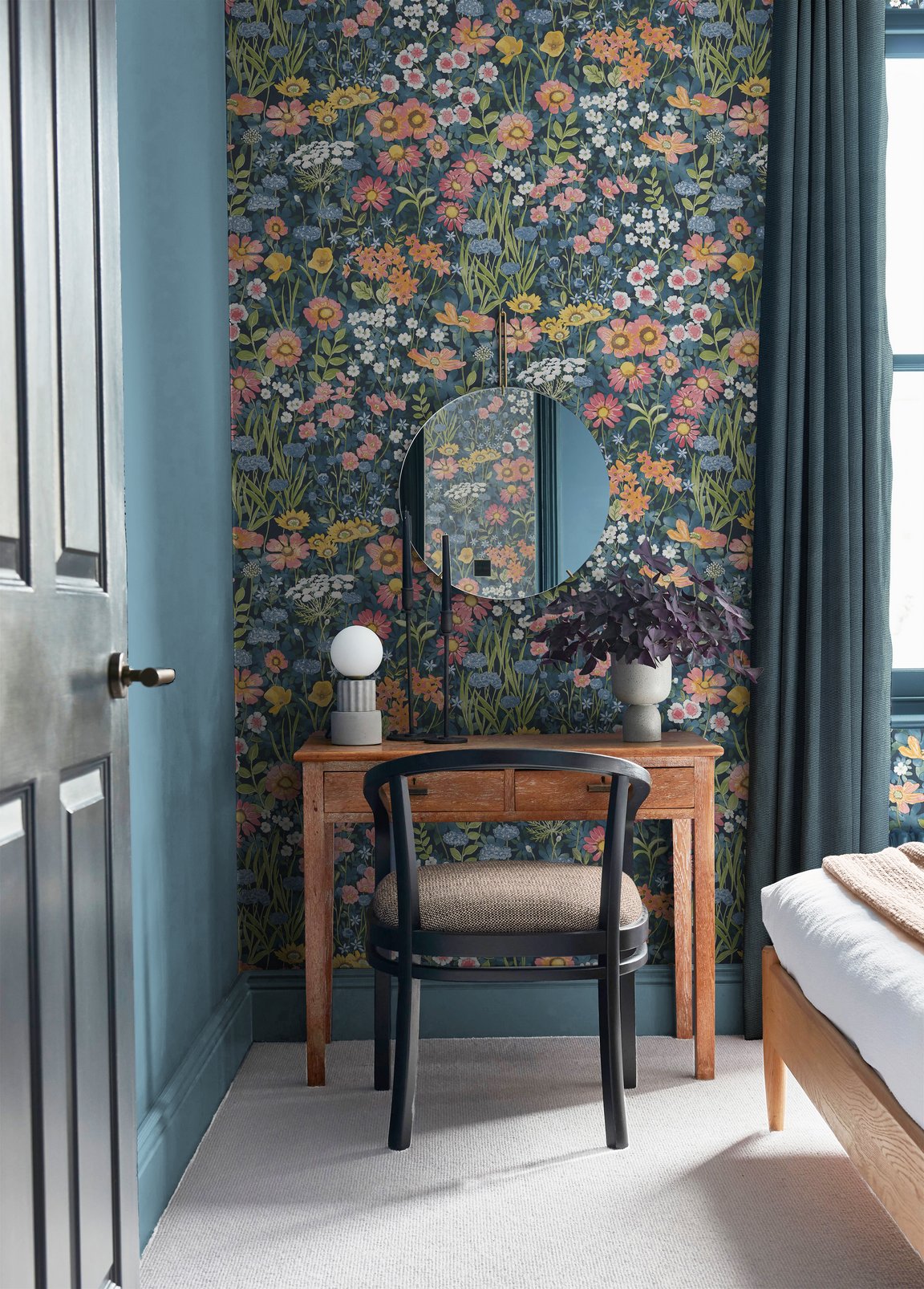 120629 - Wallflower Wallpaper - Dusk - Graham & Brown