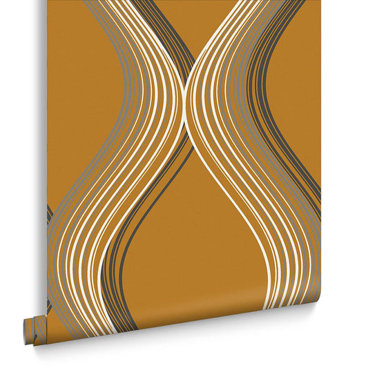 120640 - Euphoria Wallpaper - Yellow - Graham & Brown