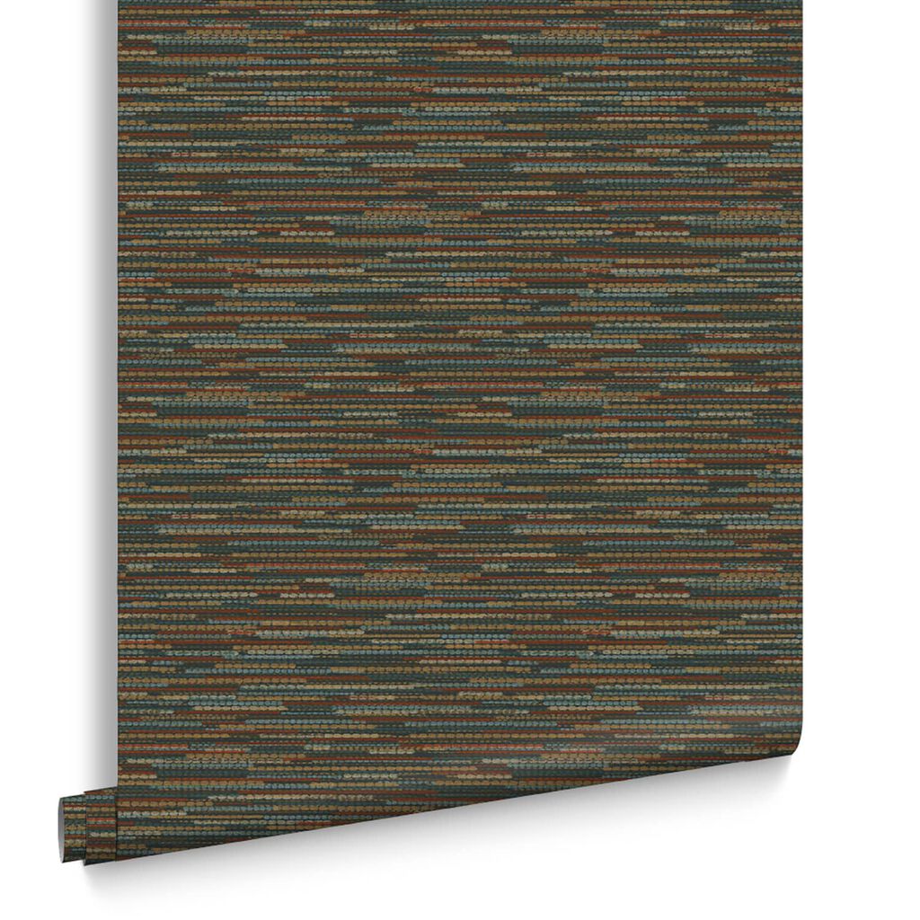 120658 - Empress Grasscloth Wallpaper - Bottle Green - Graham & Brown