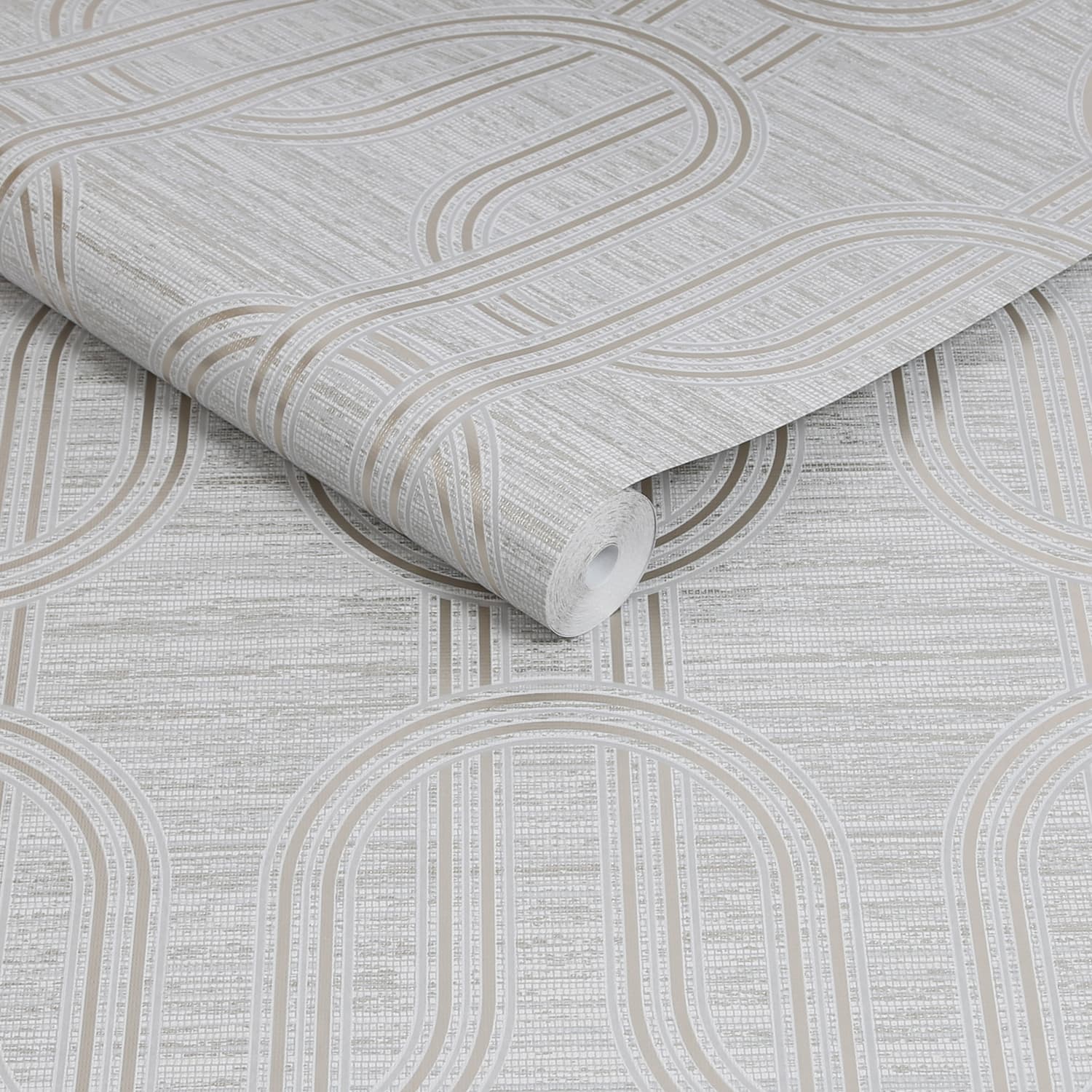 120857 - Indulgent Geo Wallpaper - Moonstone - Boutique Luxury