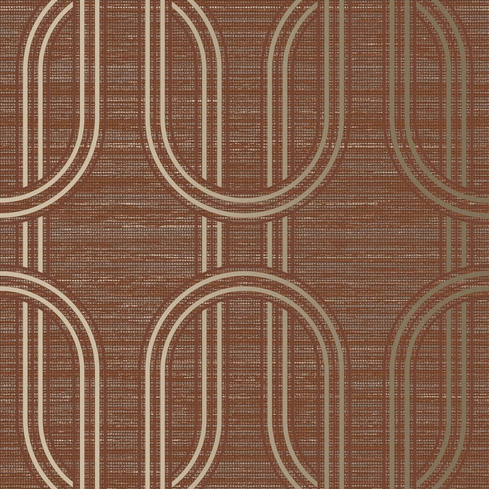 120861 - Indulgent Geo Wallpaper - Ruby - Boutique Luxury