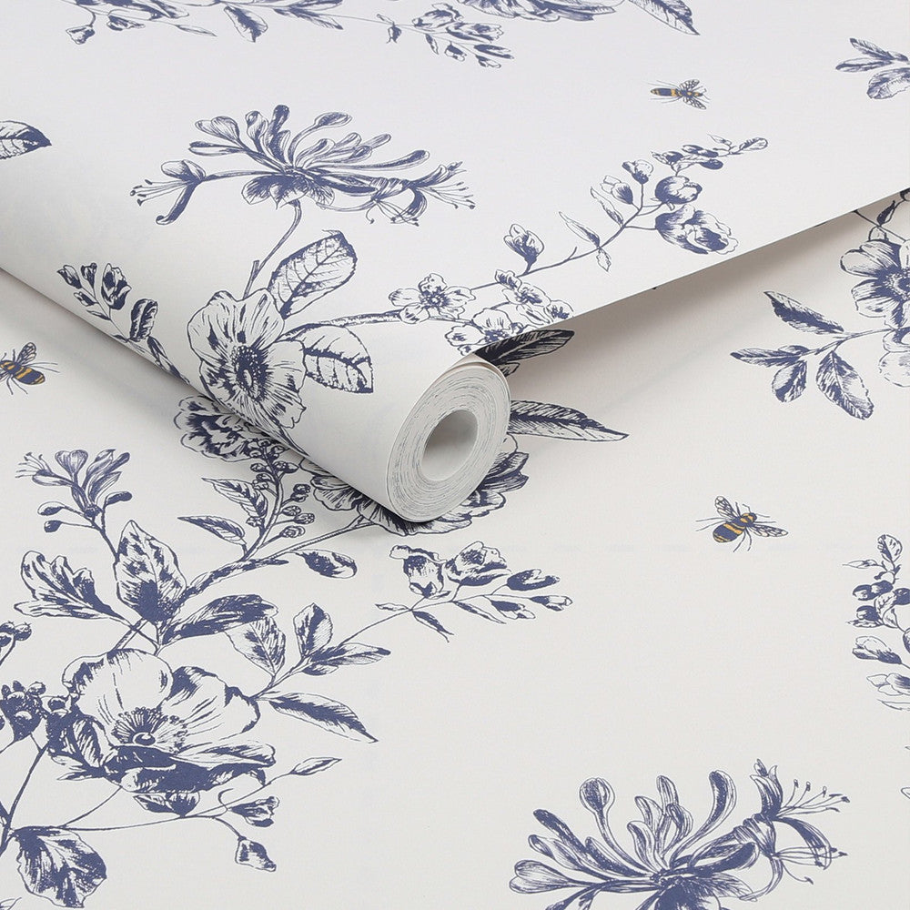 120866 - Honey Floral Wallpaper - Cream - Joules