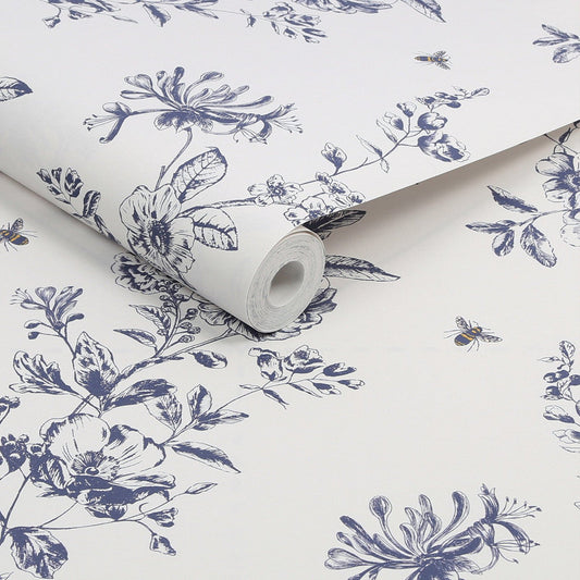 120866 - Honey Floral Wallpaper - Cream - Joules