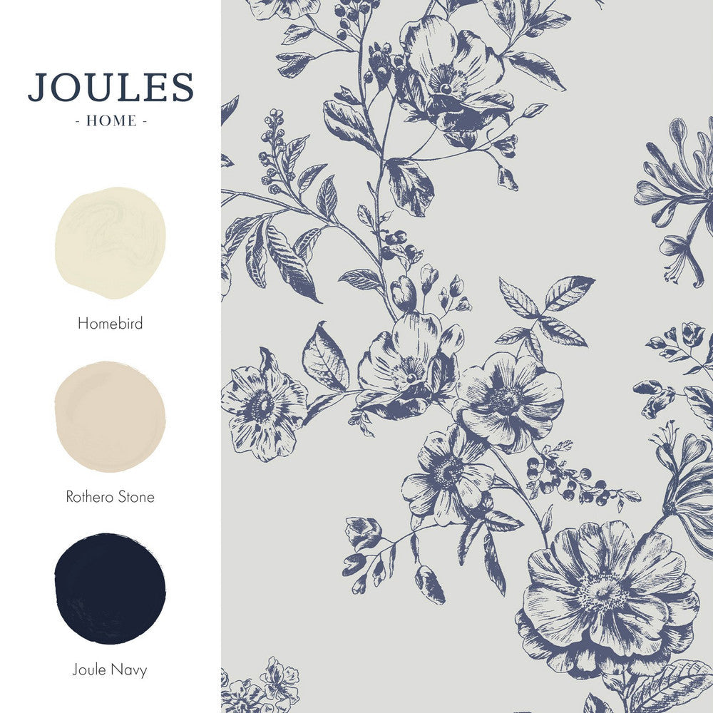 120866 - Honey Floral Wallpaper - Cream - Joules