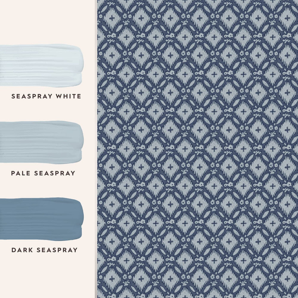 121071 - Whitebrook Wallpaper - Dusky Seaspray Blue - Laura Ashley