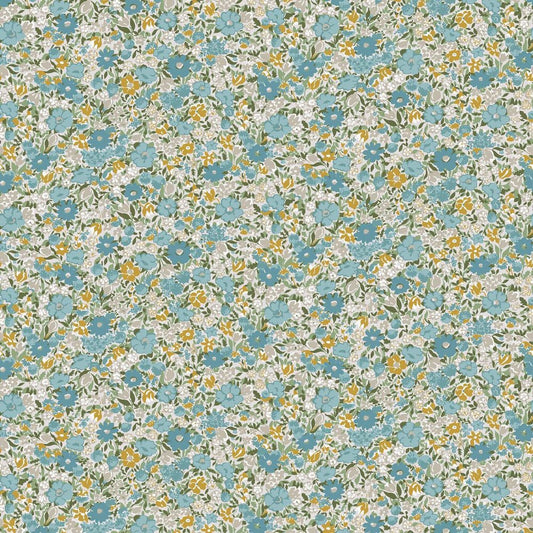121075 - Loveston Wallpaper - Newport Blue - Laura Ashley