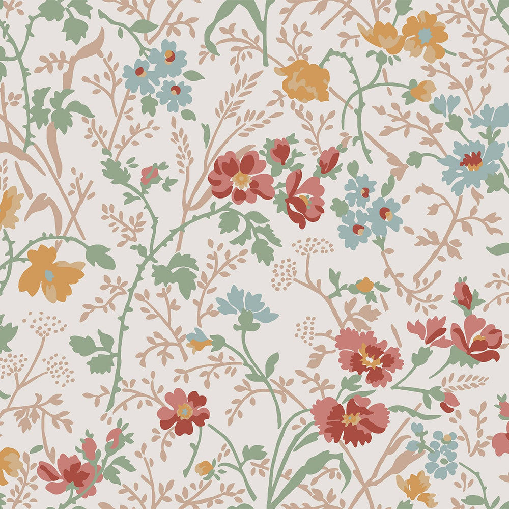 121082 - Shropshire Posy Wallpaper - Antique Pink - Laura Ashley