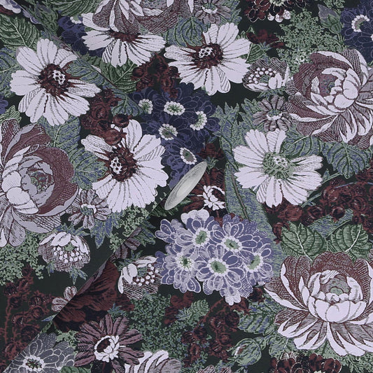 121088 - Honnington Peonies Wallpaper - Blackberry Purple - Laura Ashley