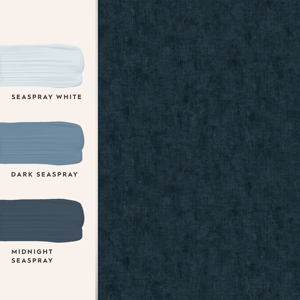 121097 - Plain Wallpaper - Midnight Seaspray - Laura Ashley