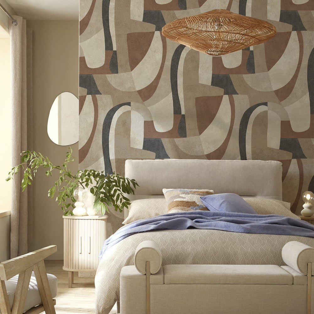 121181 - Circumflex Wallpaper - Brown - Next