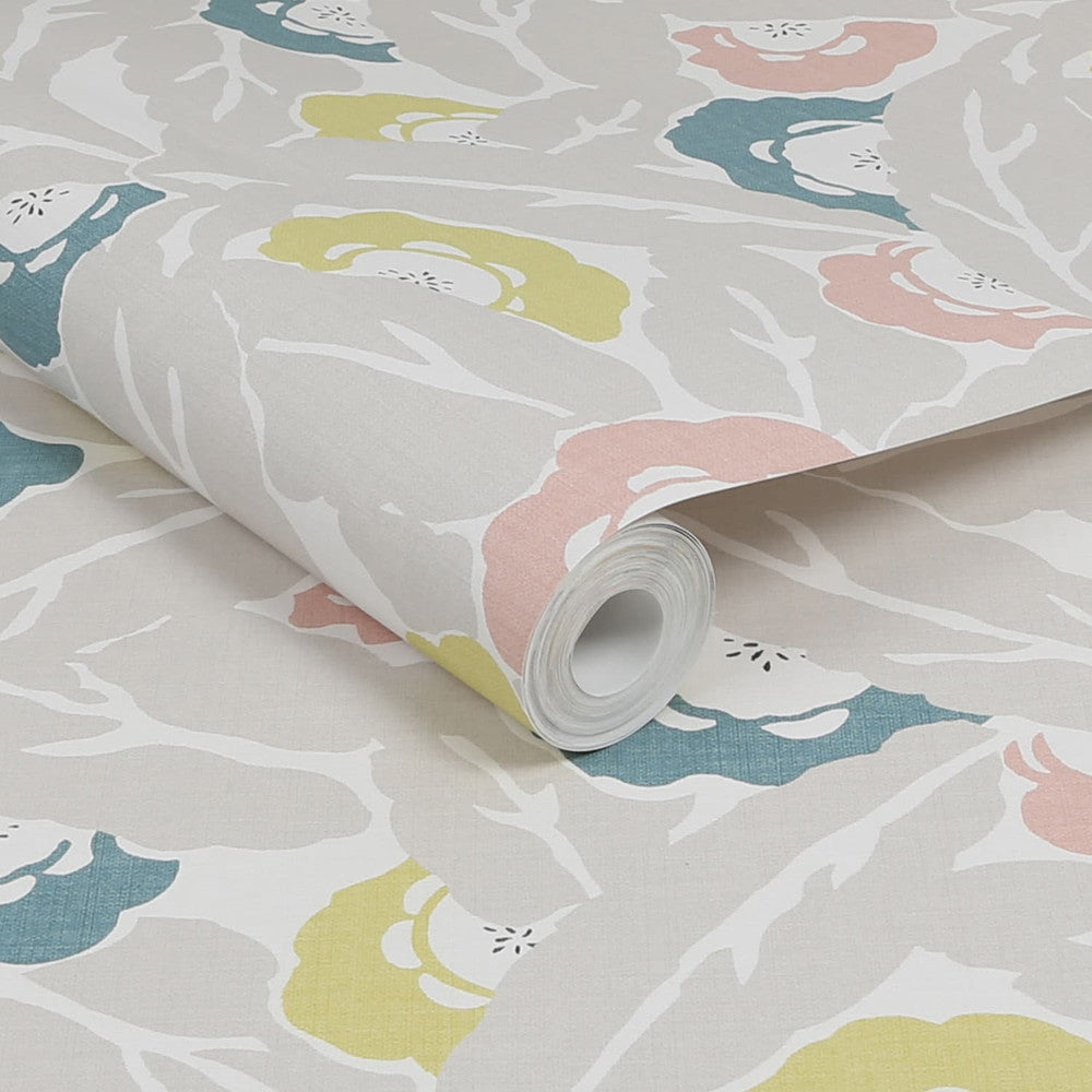121189 - Optimism Floral Wallpaper - Grey - Next
