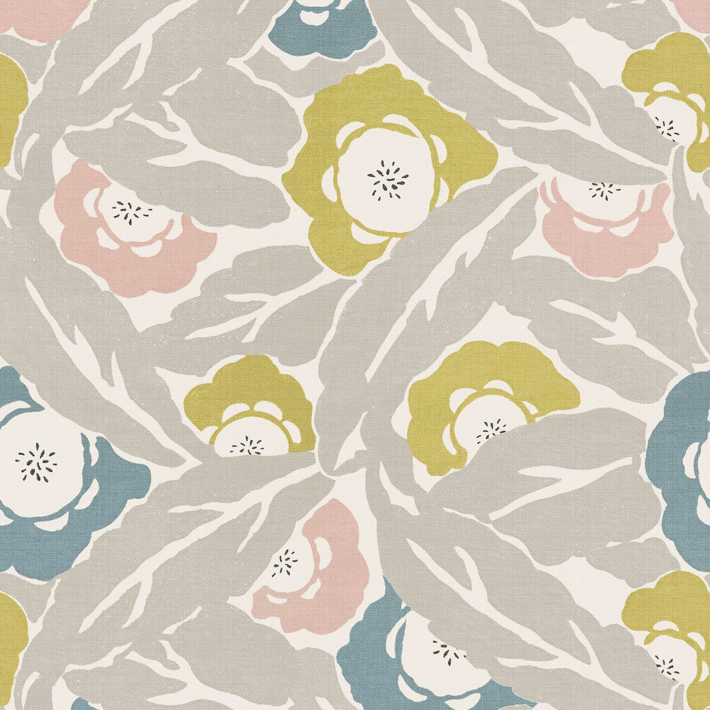 121189 - Optimism Floral Wallpaper - Grey - Next
