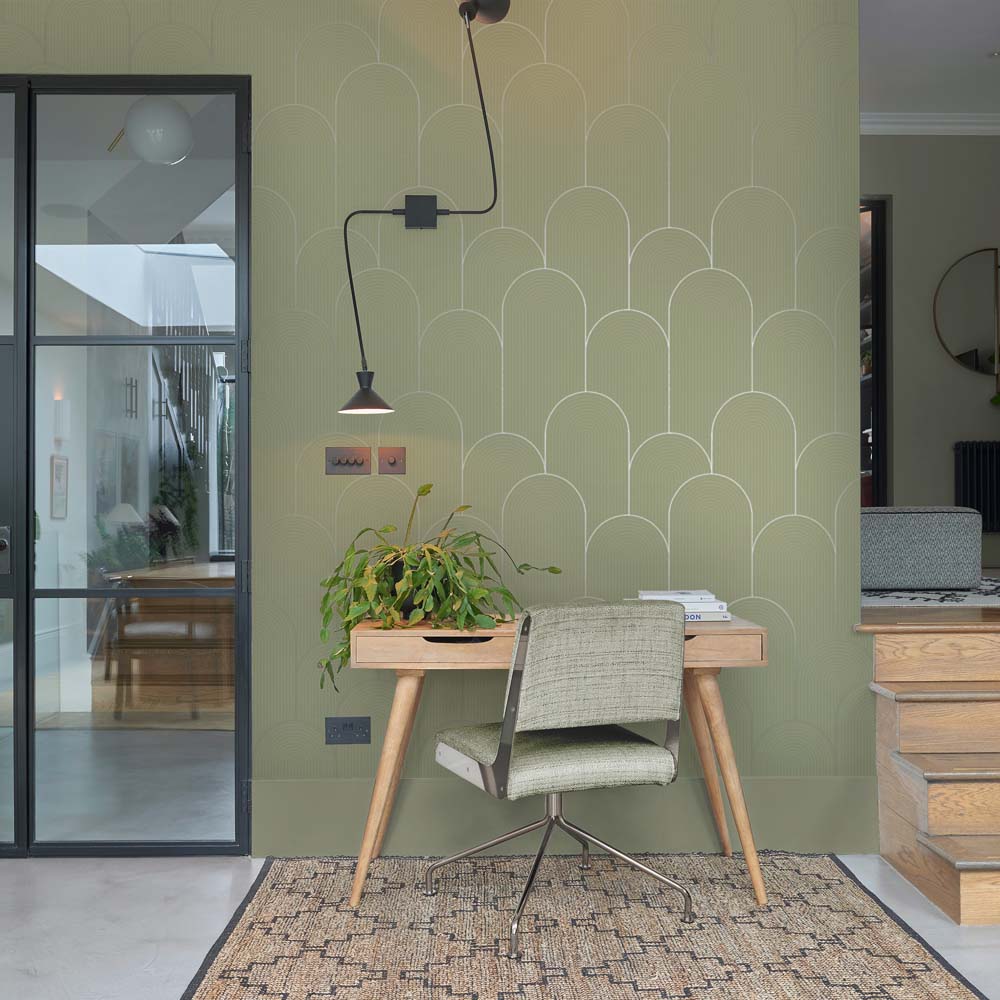 121416 - Lancet Wallpaper - Sage - Graham & Brown