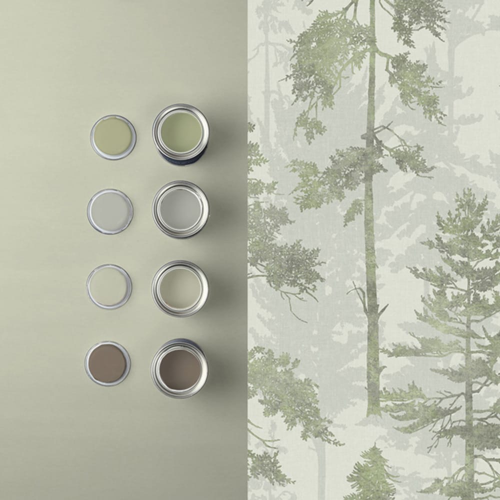 121422 - Norse Forest Wallpaper - Green - Graham & Brown