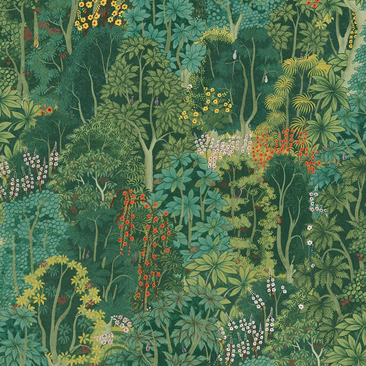 121466 - New Eden Wallpaper - Emerald - Graham & Brown