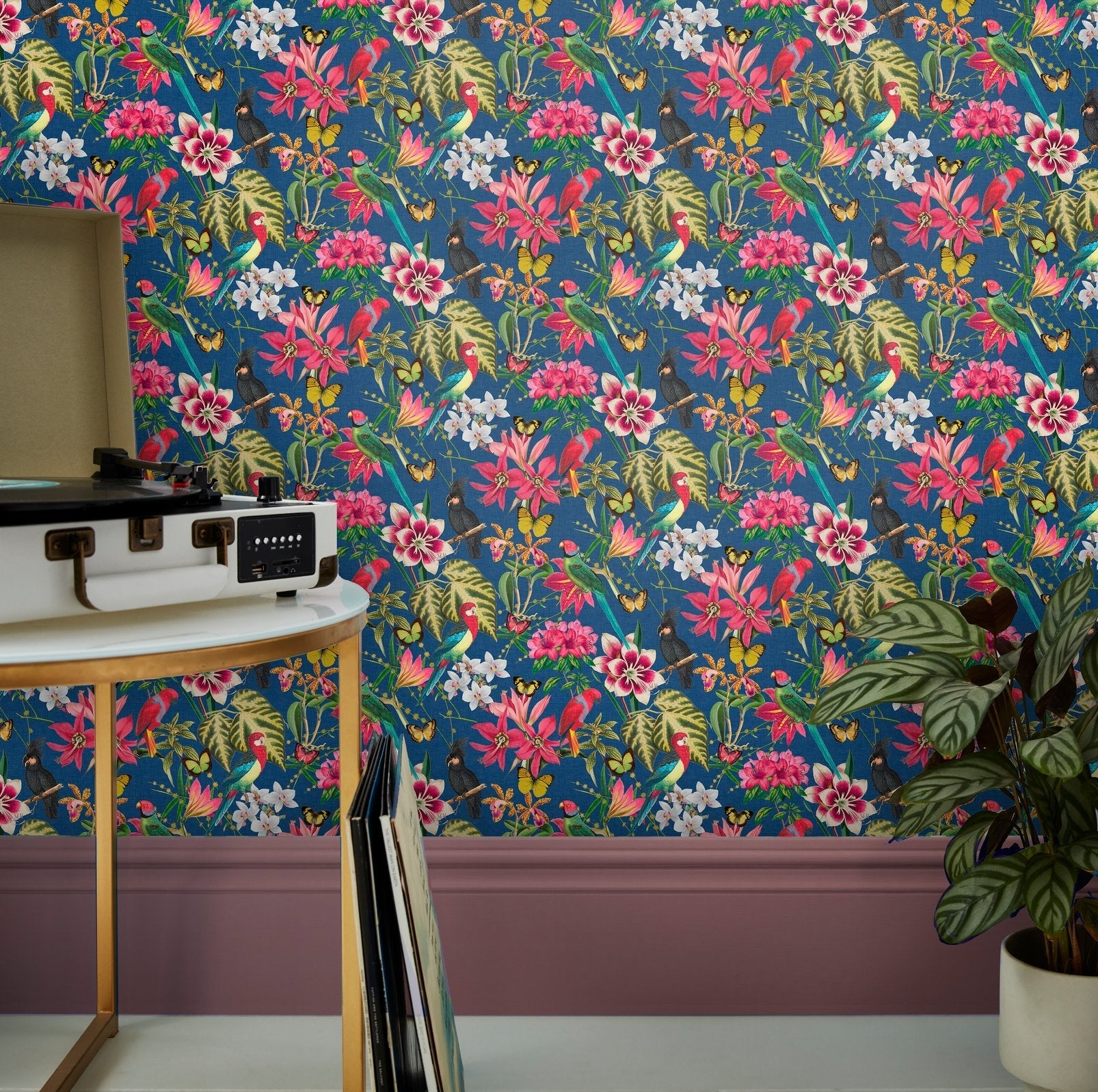 122352 - Paradiso Wallpaper - Deep Navy - Envy