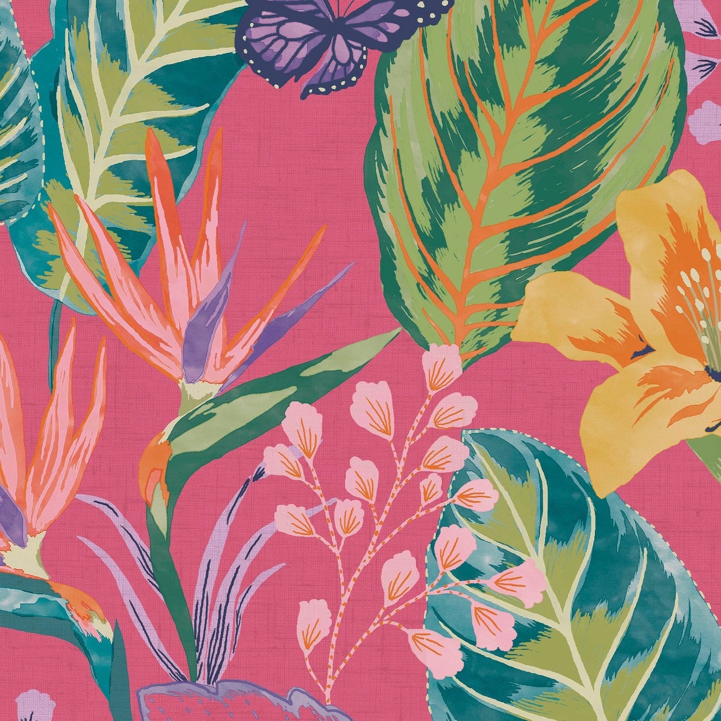 122357 - Eden Wallpaper - Hot Pink - Envy