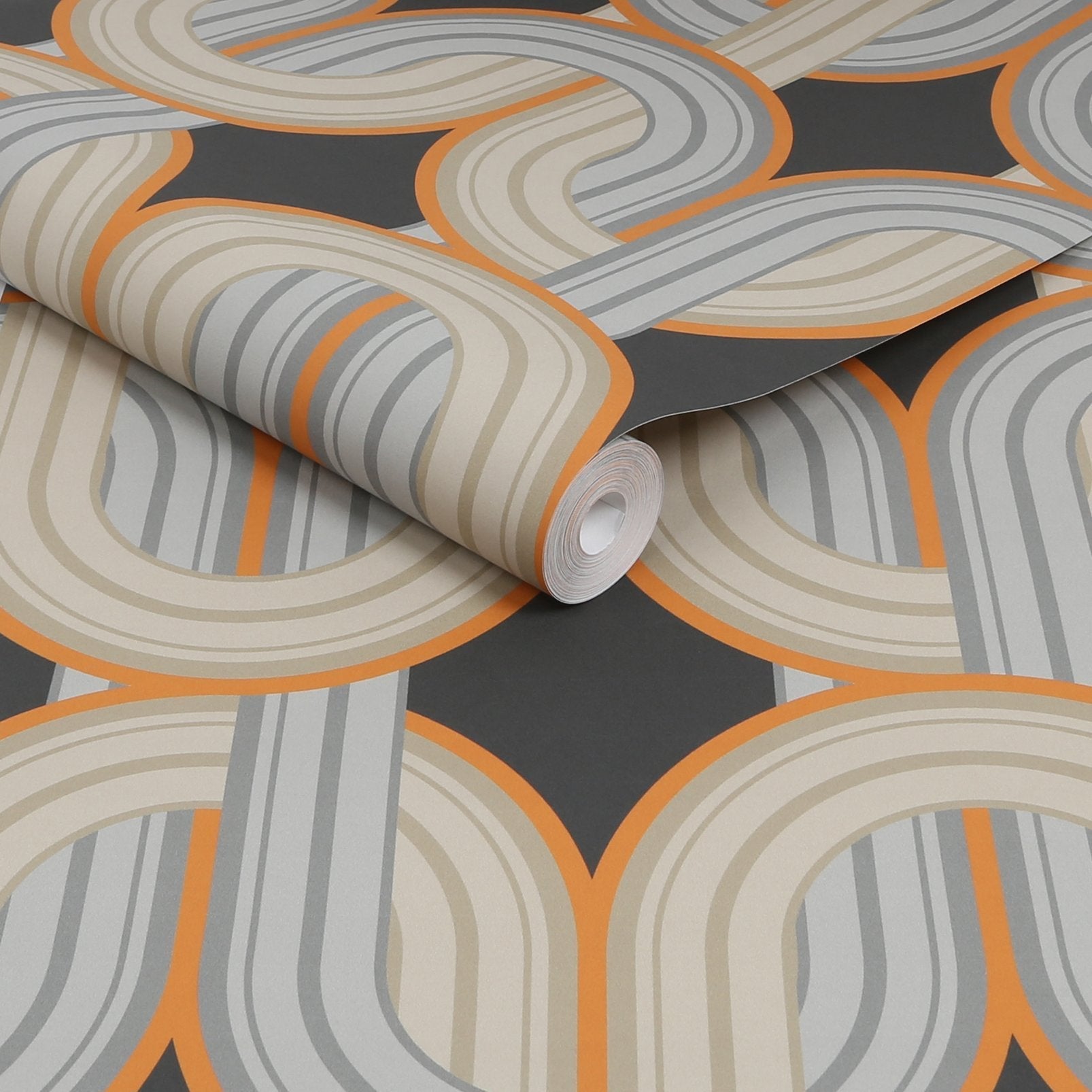 122359 - In the Loop Wallpaper - Choc Orange - Envy