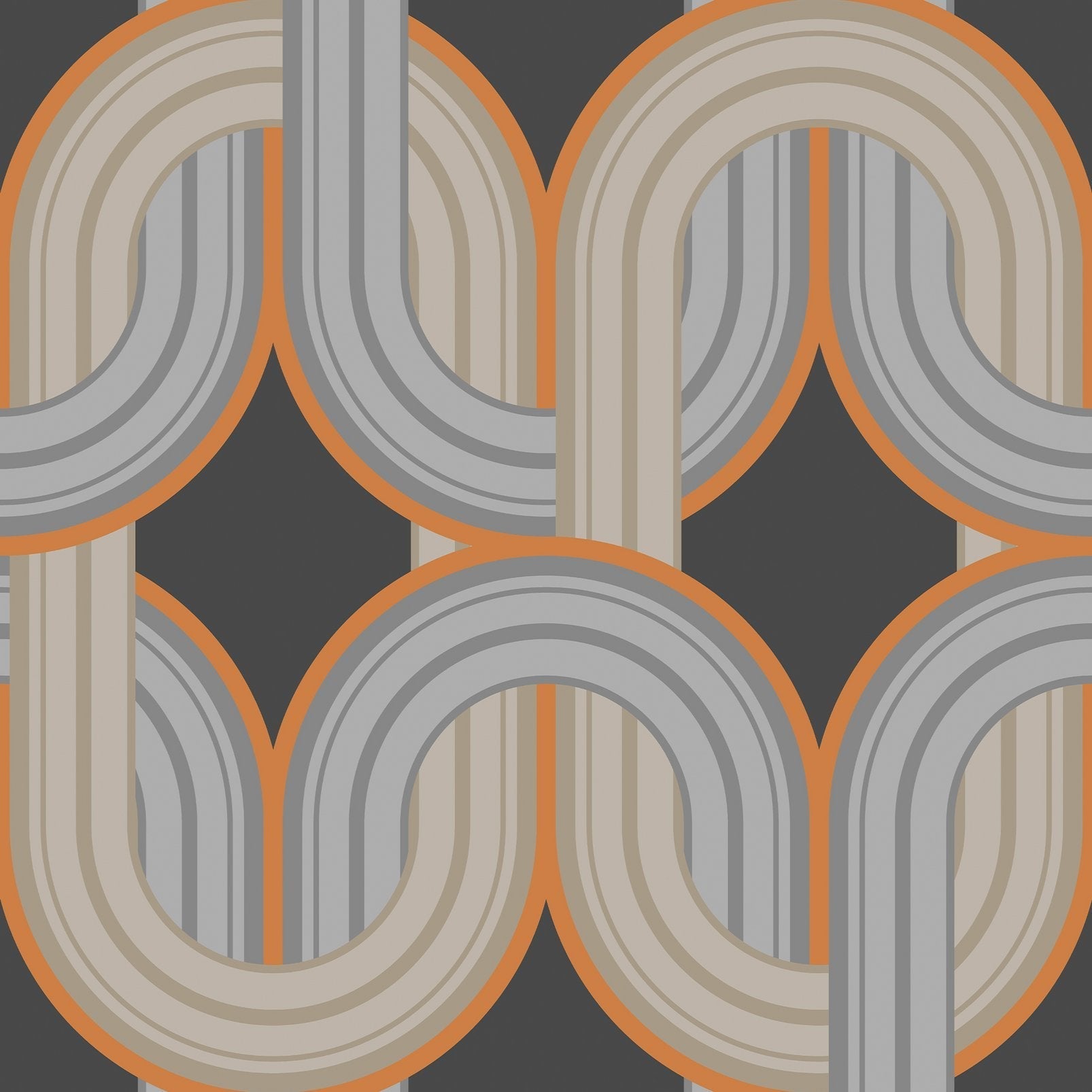 122359 - In the Loop Wallpaper - Choc Orange - Envy