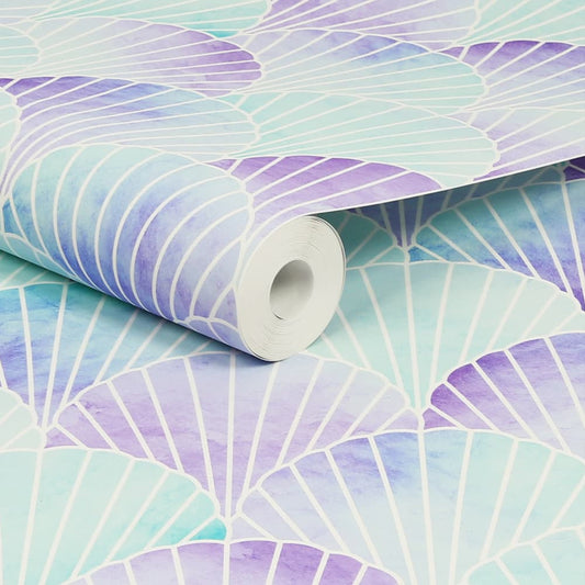 122397 - Mermaid Seashell Mystic Wallpaper - Purple - Next