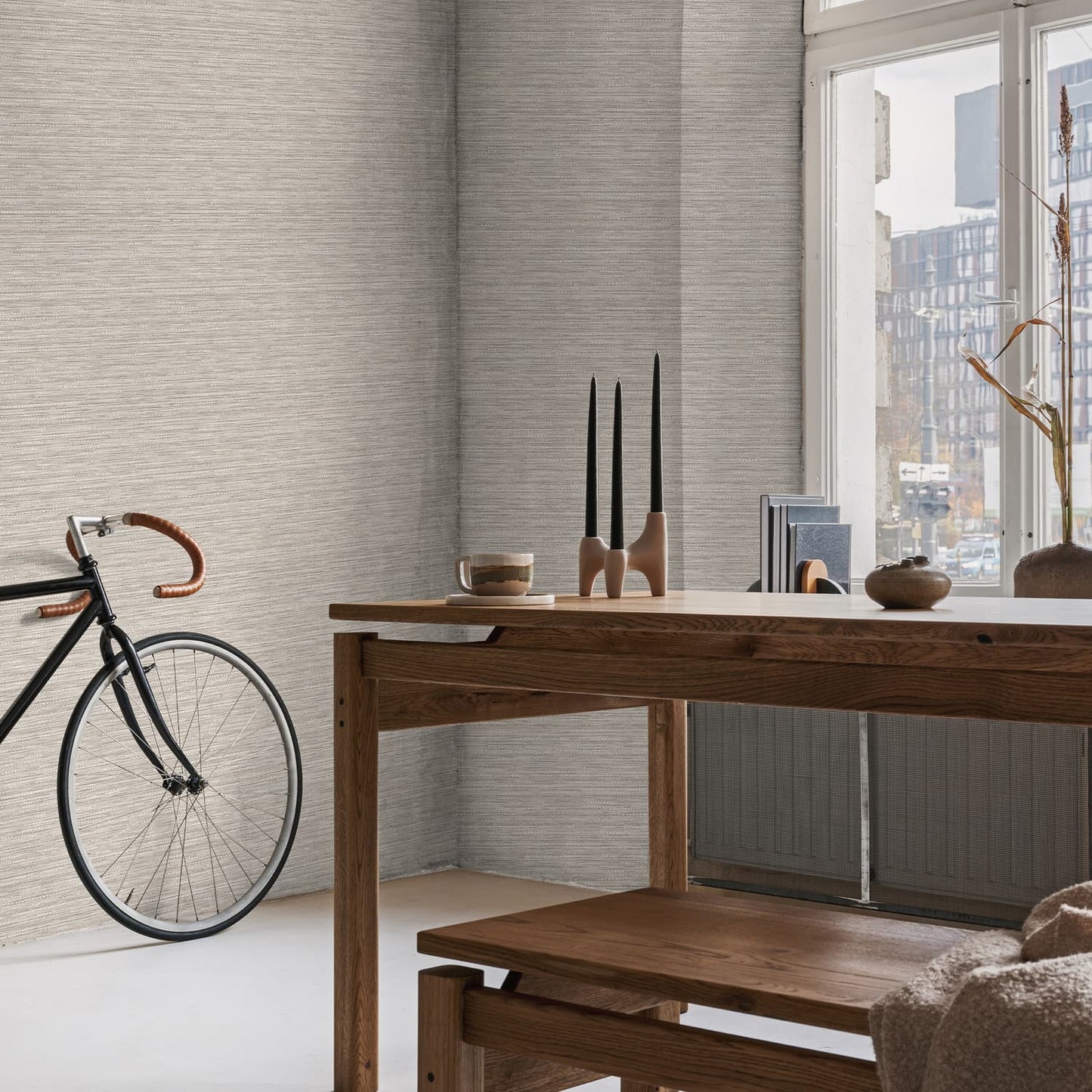 122438 - Chunky Weave Wallpaper - Natural - Boutique Luxury
