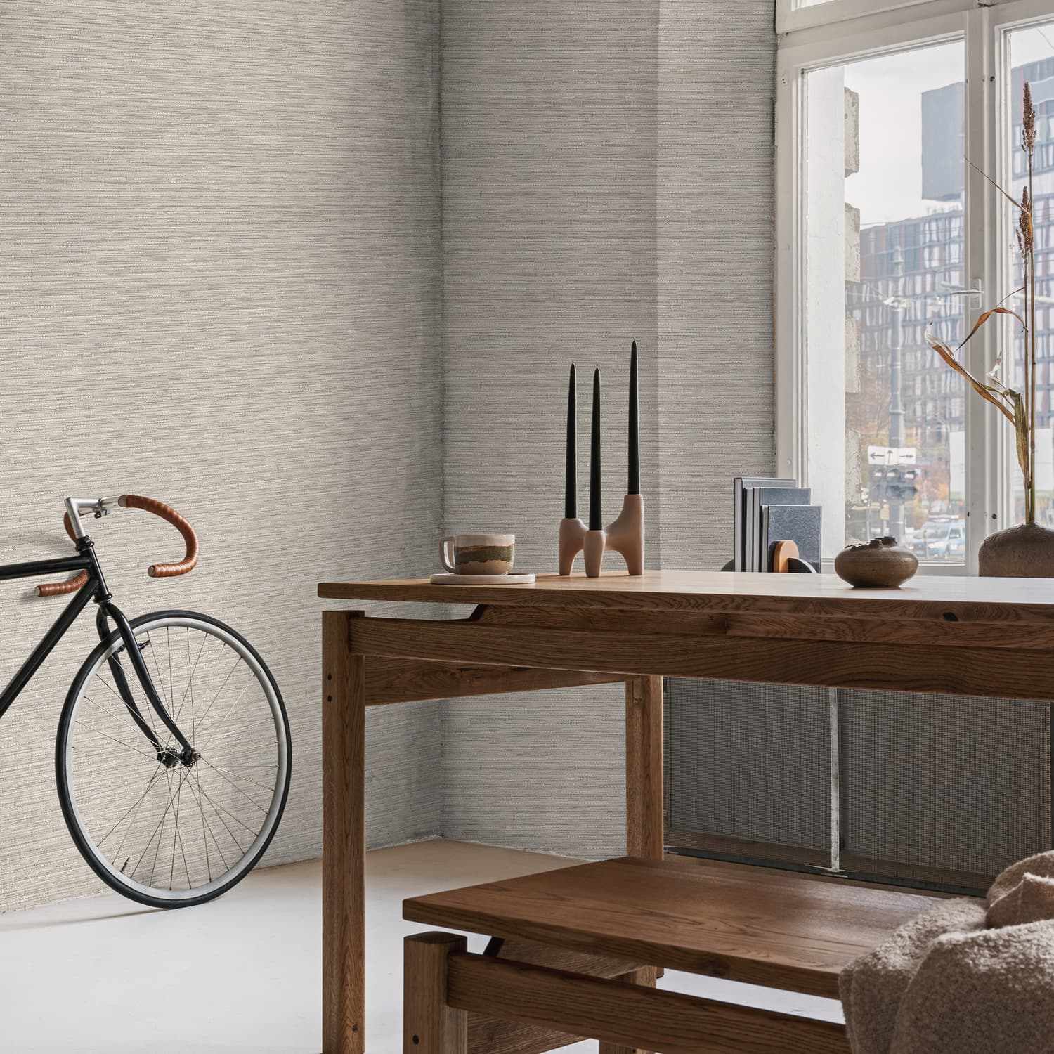 122438 - Chunky Weave Wallpaper - Natural - Boutique Luxury