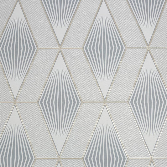 122640 - Chicago Geo Wallpaper - Grey - Superfresco Easy