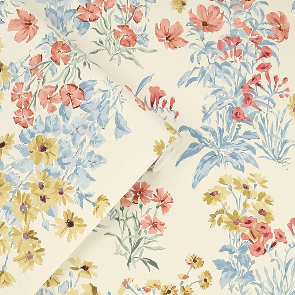 122742 - Megan Wallpaper - Ochre Yellow - Laura Ashley