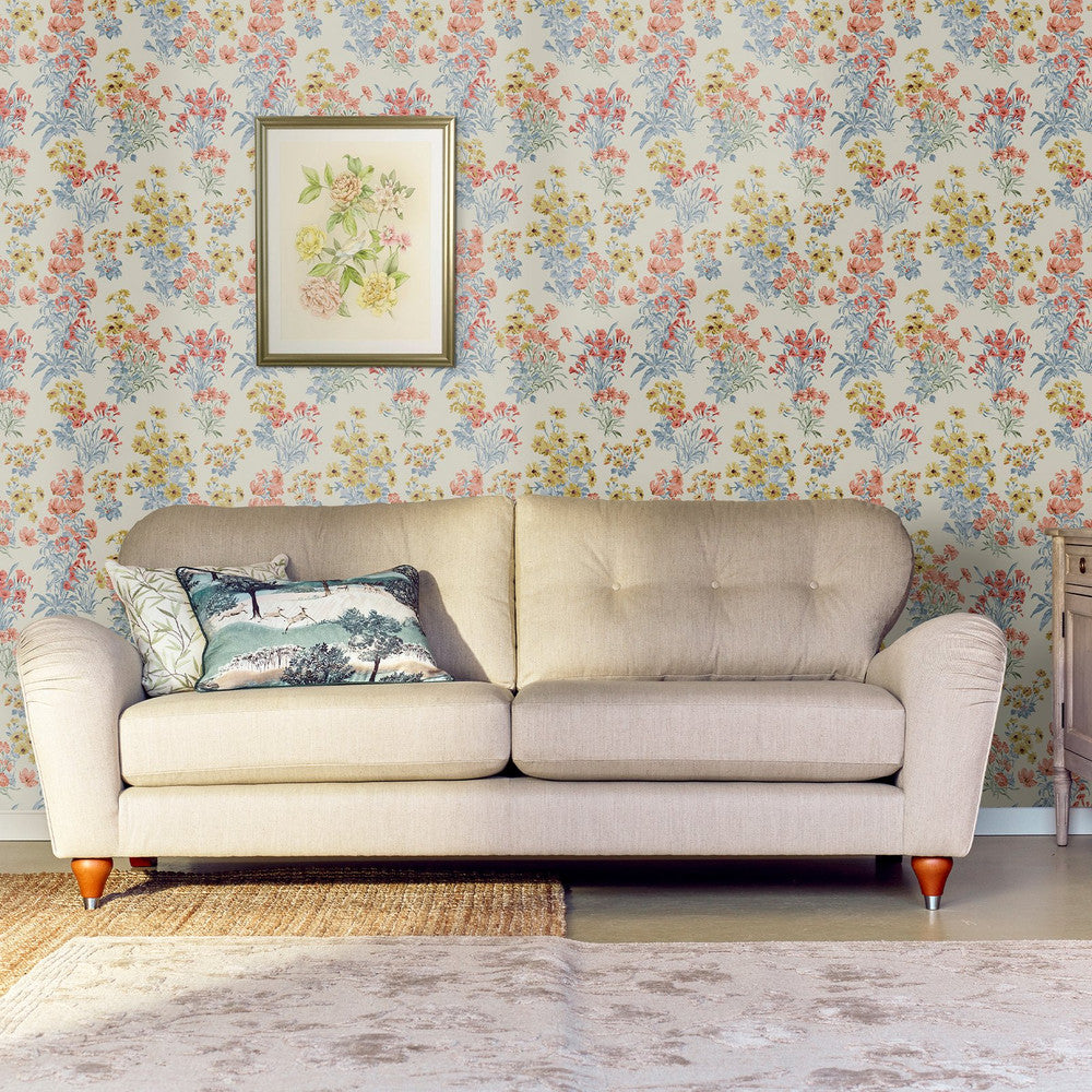 122742 - Megan Wallpaper - Ochre Yellow - Laura Ashley