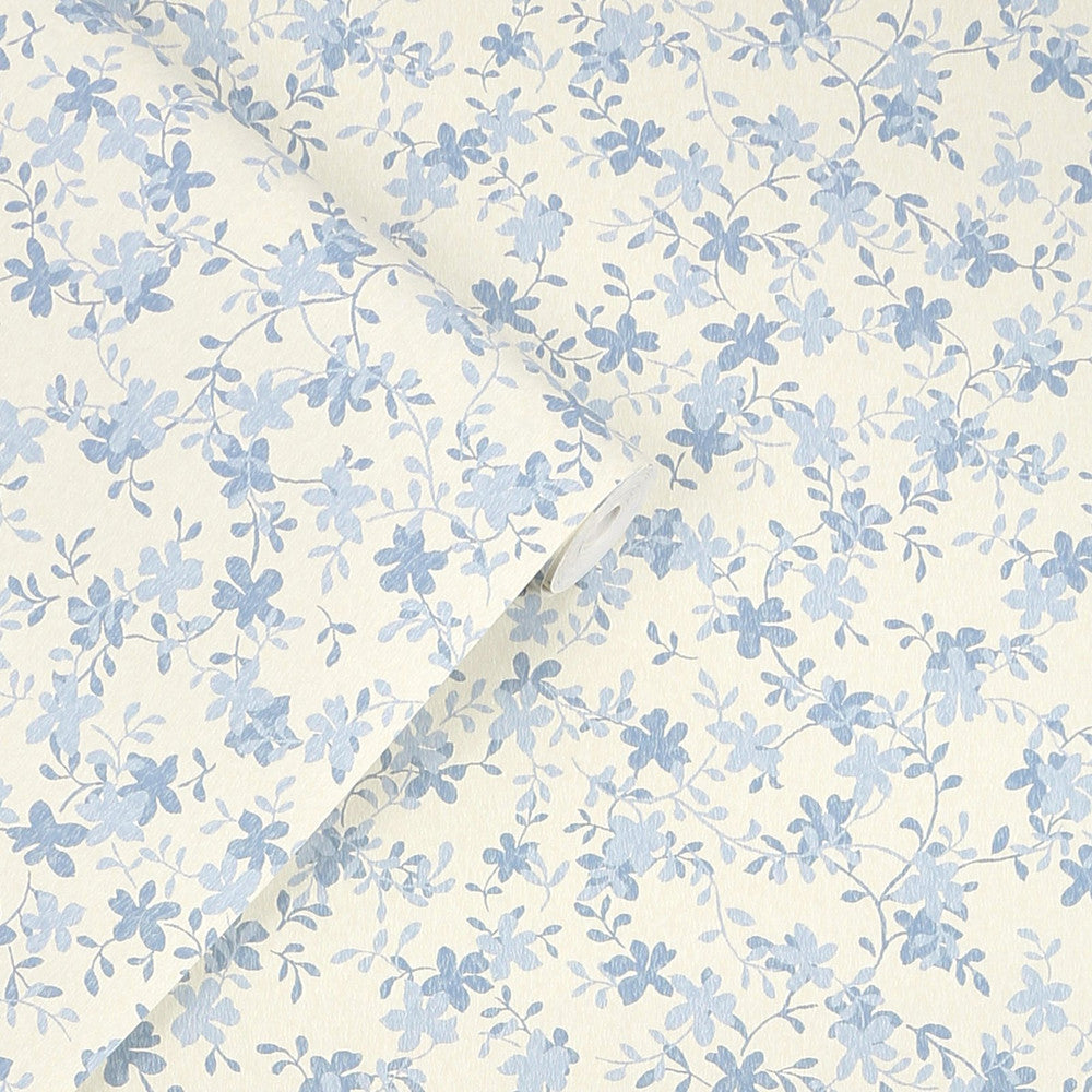 122744 - Misterton Trail Wallpaper - Pale Seaspray Blue - Laura Ashley