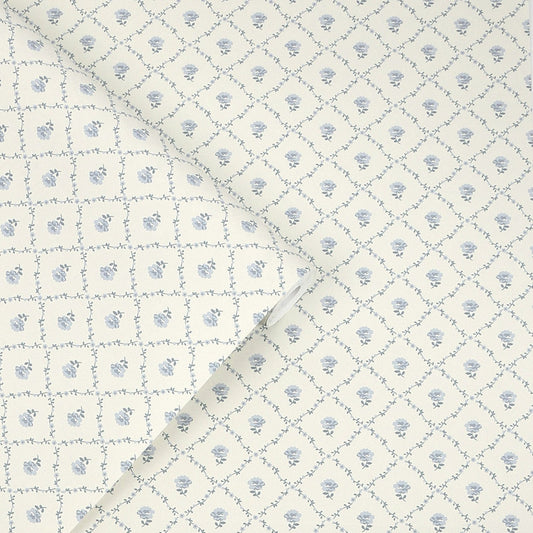 122745 - Kate Wallpaper - Pale Seaspray Blue - Laura Ashley