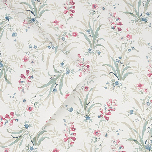 122750 - Mosedale Posy Wallpaper - Soft Natural - Laura Ashley