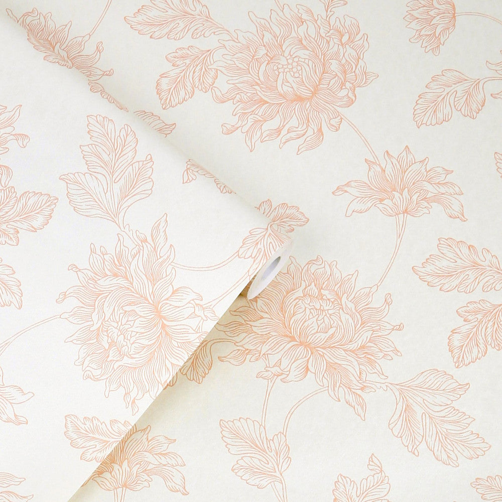 122763 - Stratton Wallpaper - Plaster Pink - Laura Ashley