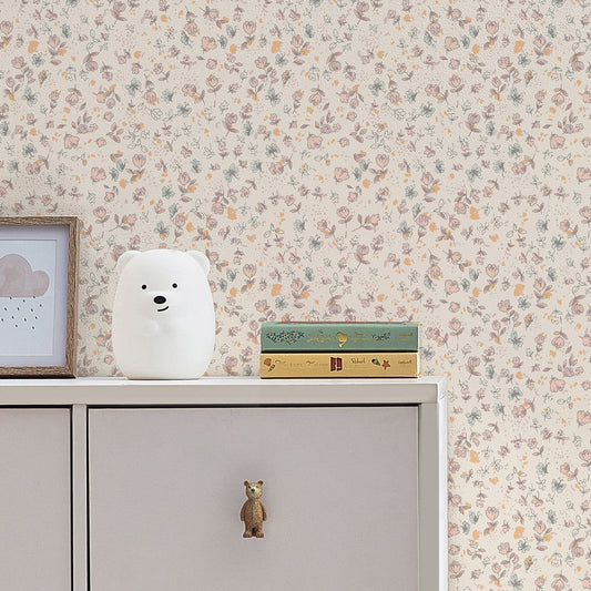 122882 - Calm Ditsy Floral Wallpaper - Cream - Next