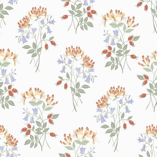 12306 - Kaprifol Wallpaper - White - Midbec