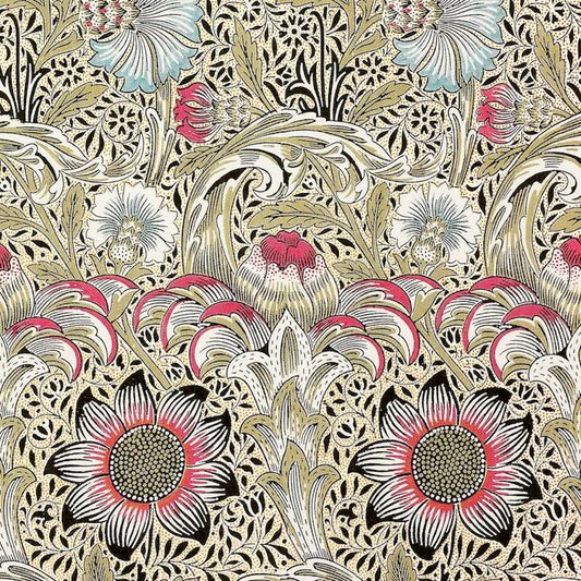 1230 - Corncockle Flower Wallpaper - Vibrant Pink - Morris Collections