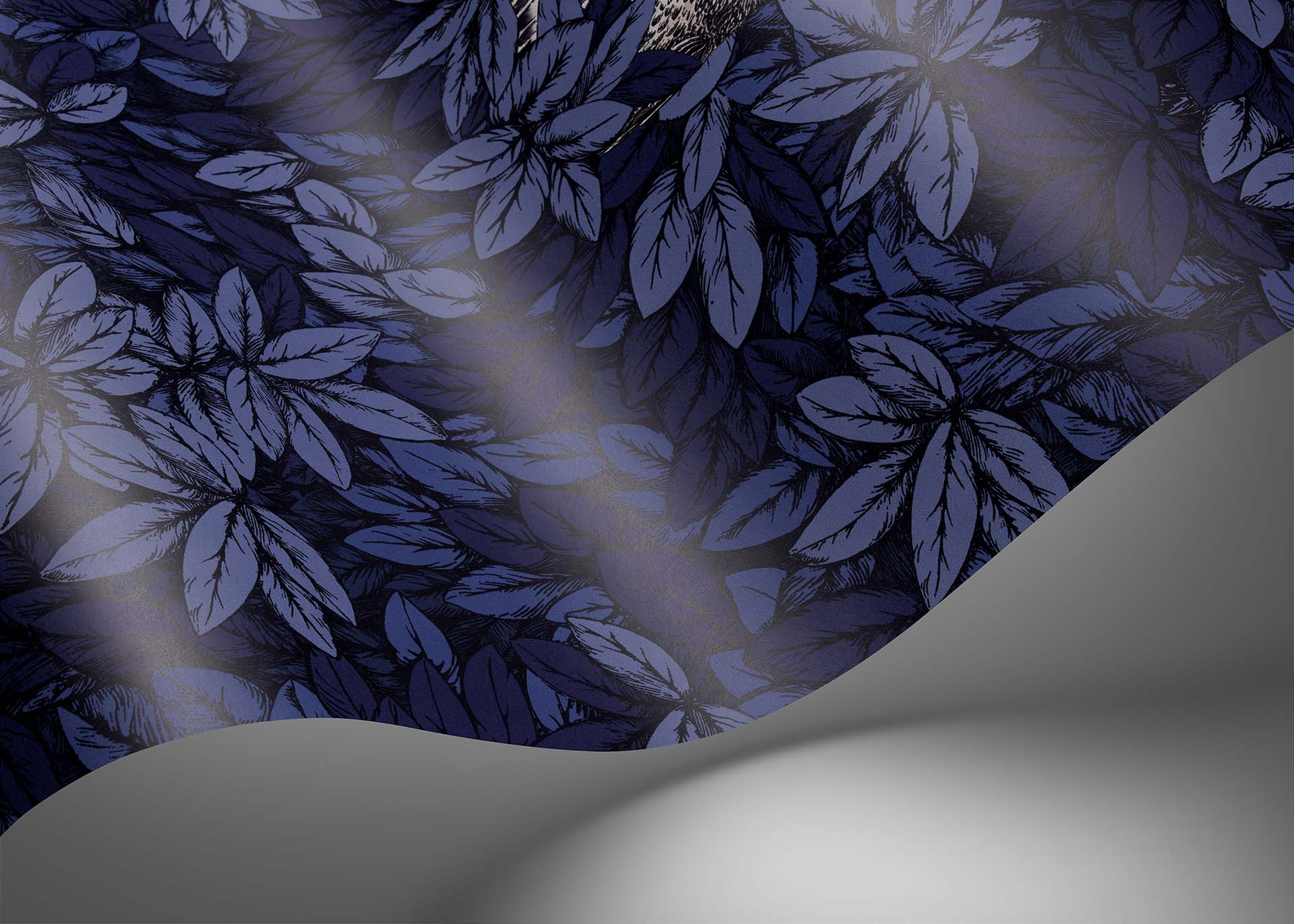 123/11053 - Foglie e Civette Wallpaper - Midnight - Cole & Son