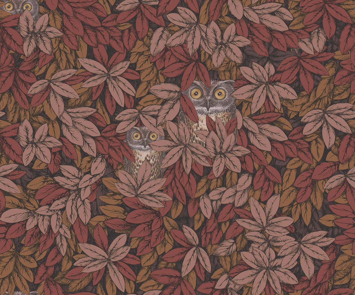 123/11055 - Foglie e Civette Wallpaper - Autumnal Leaves - Cole & Son