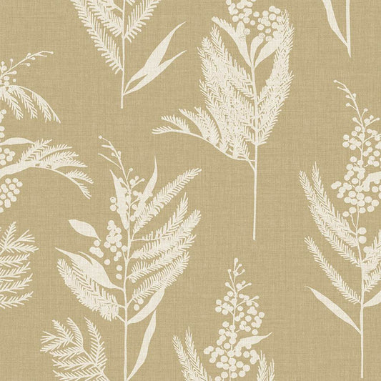 125003 - Equinox Leaf Wallpaper - Khaki - Next
