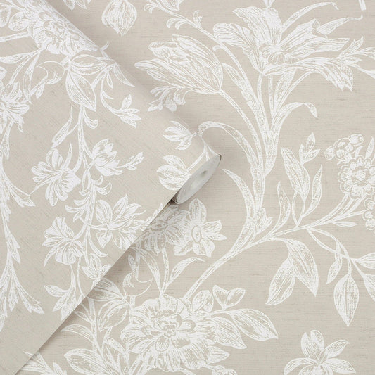 127391 - Lloyd Wallpaper - Dove Grey - Laura Ashley