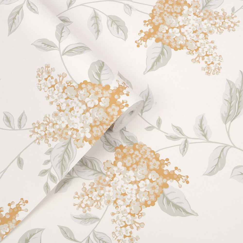 127394 - Portland Wallpaper - Apricot - Laura Ashley
