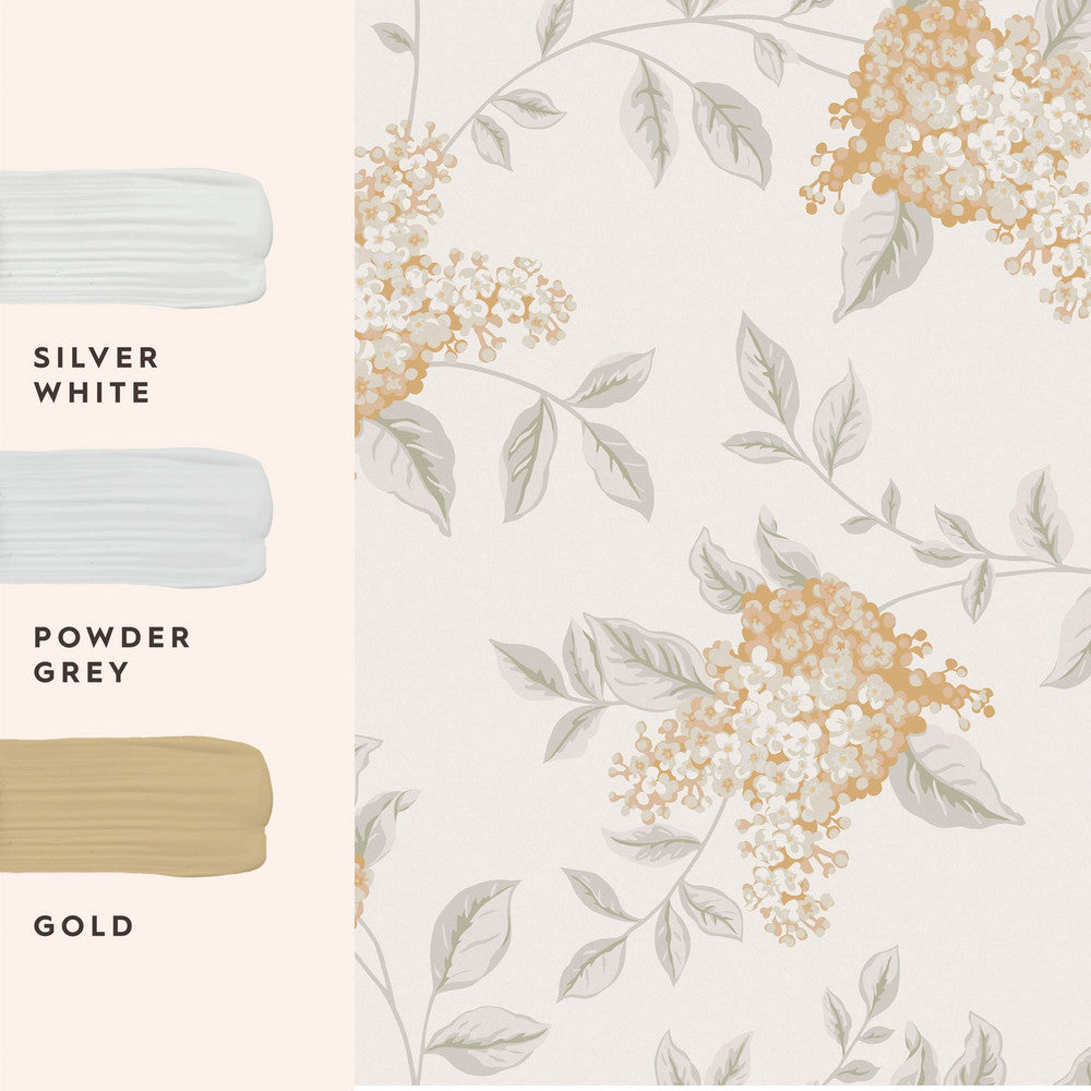 127394 - Portland Wallpaper - Apricot - Laura Ashley