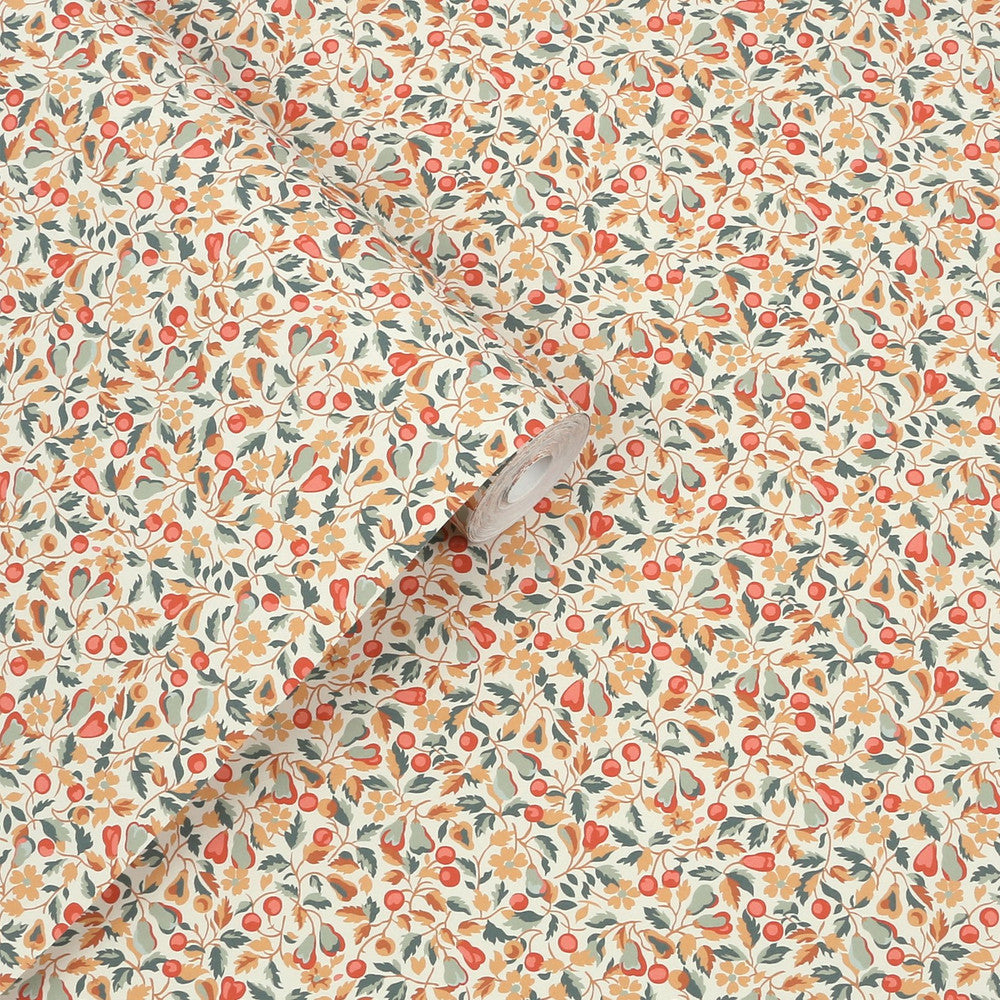 127398 - Devrons Grove Wallpaper - Terracotta - Laura Ashley
