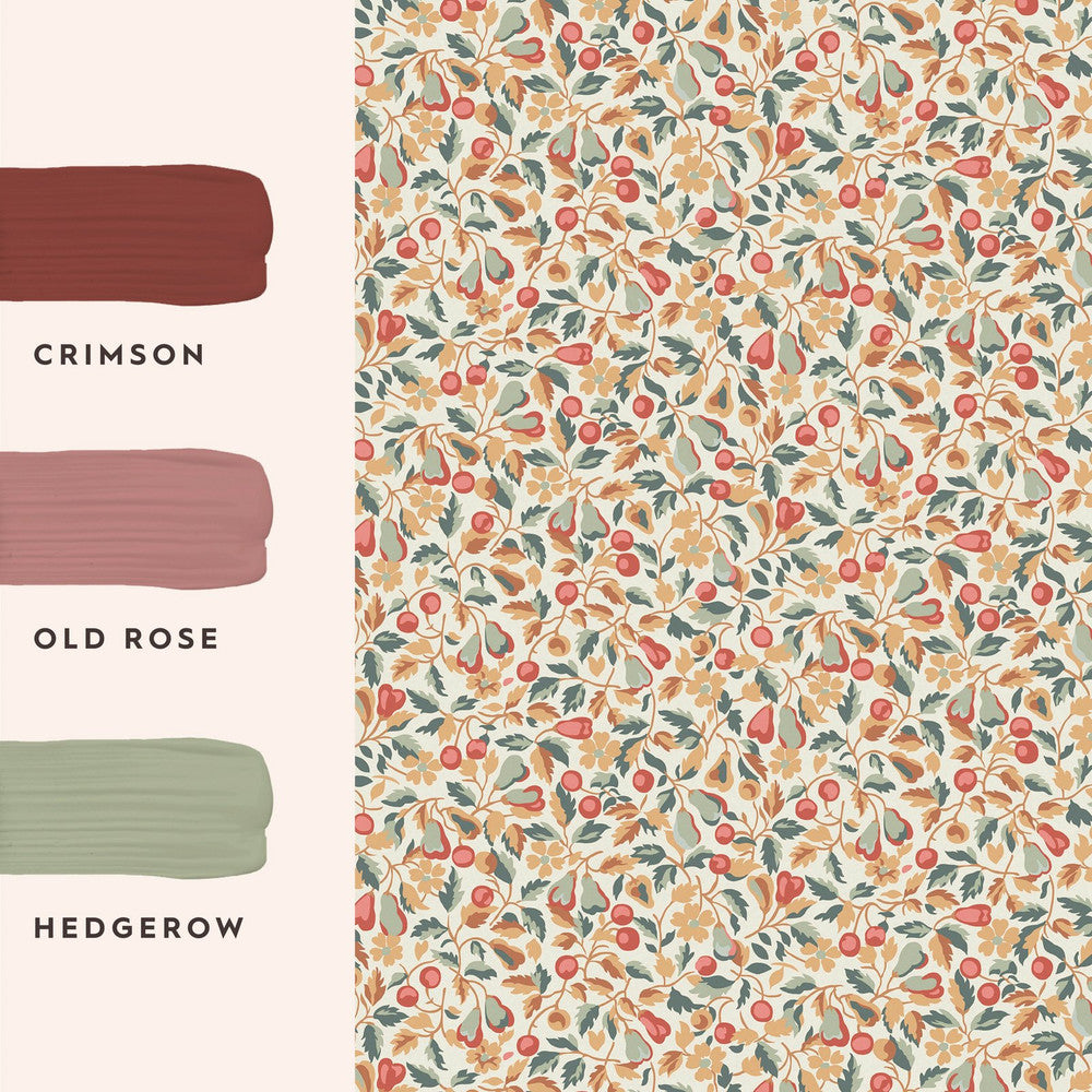 127398 - Devrons Grove Wallpaper - Terracotta - Laura Ashley