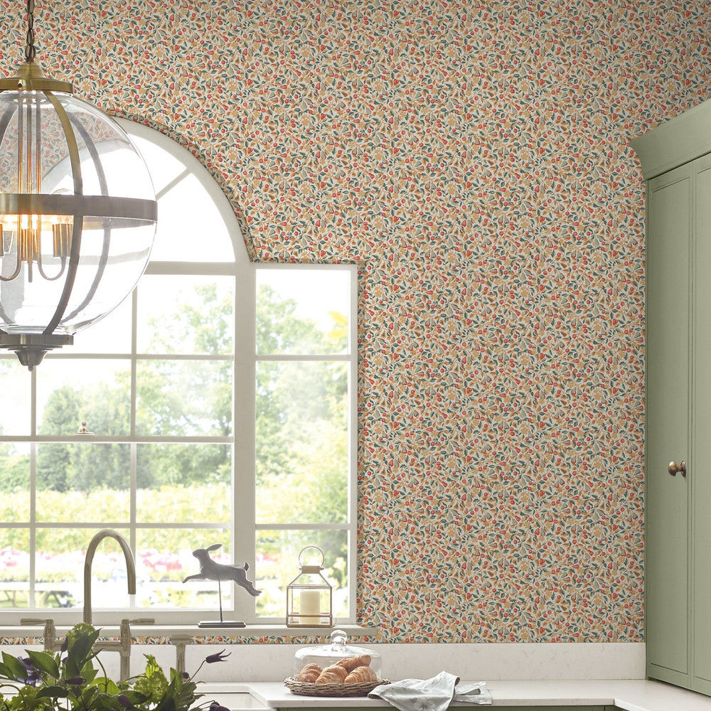 127398 - Devrons Grove Wallpaper - Terracotta - Laura Ashley