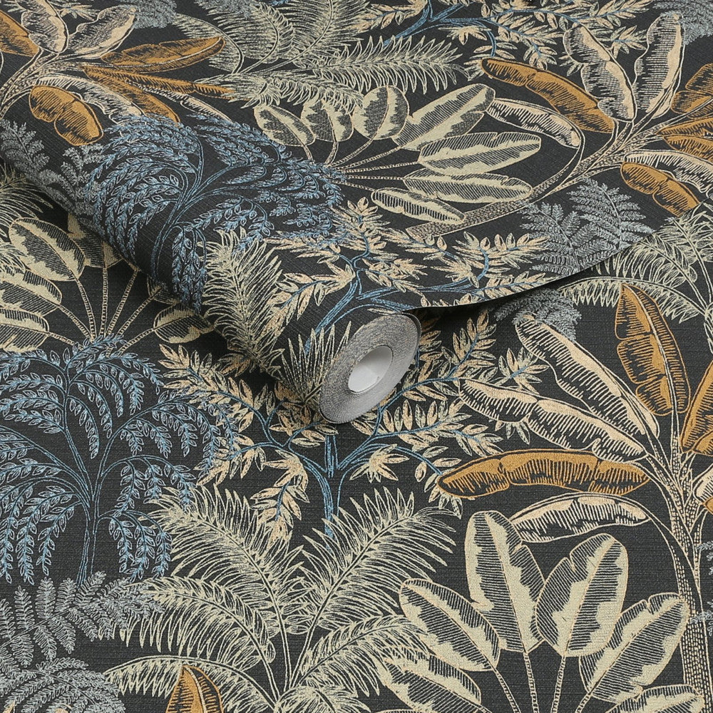 127622 - Intrigue Wallpaper - Midnight - Superfresco Easy