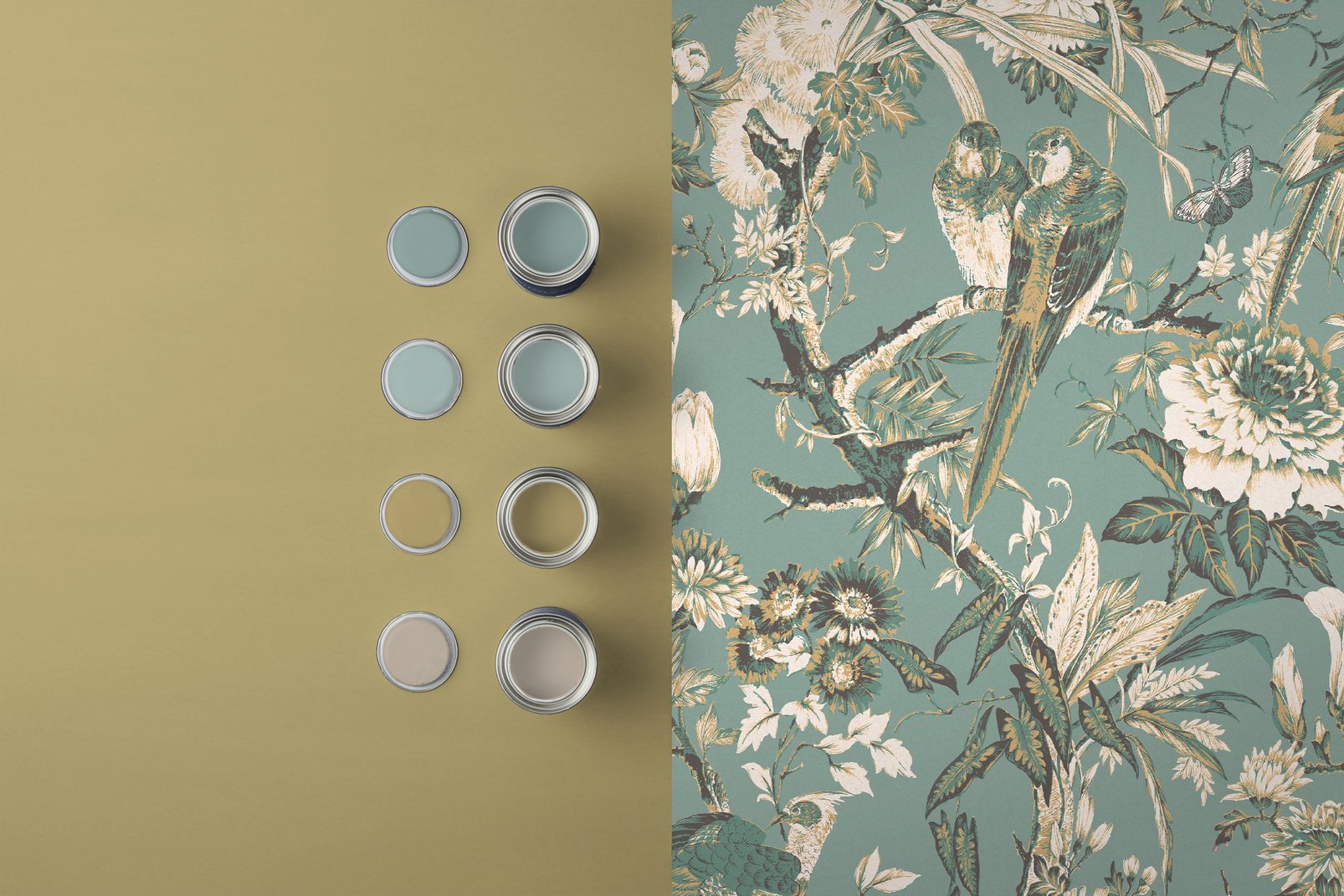 127910 - Perrow Wallpaper - Duck Egg - Graham & Brown