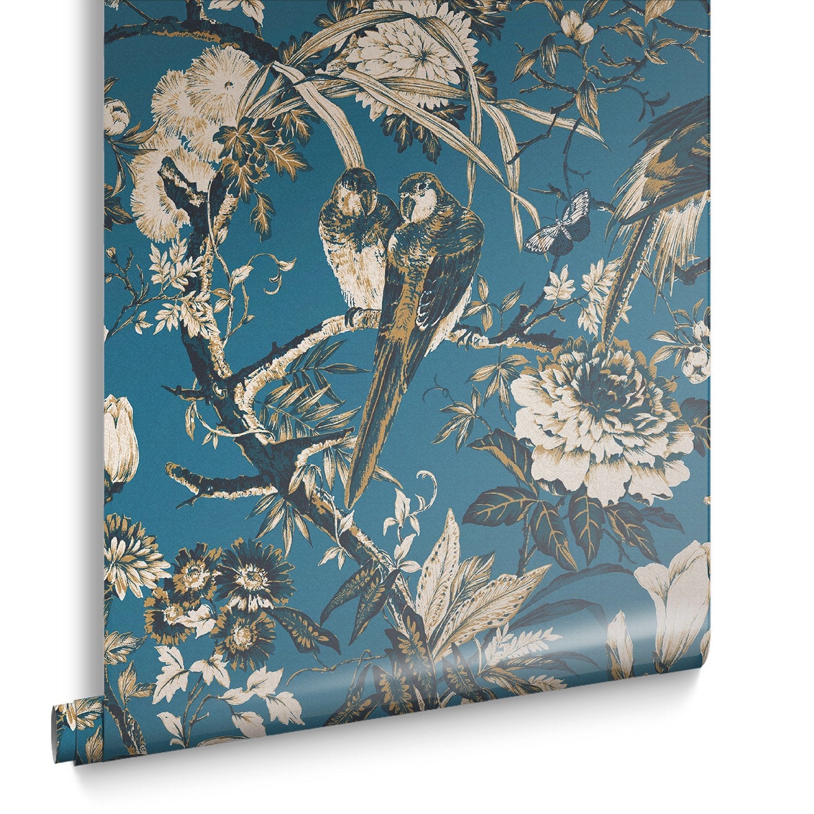 127911 - Perrow Wallpaper - Blue - Graham & Brown